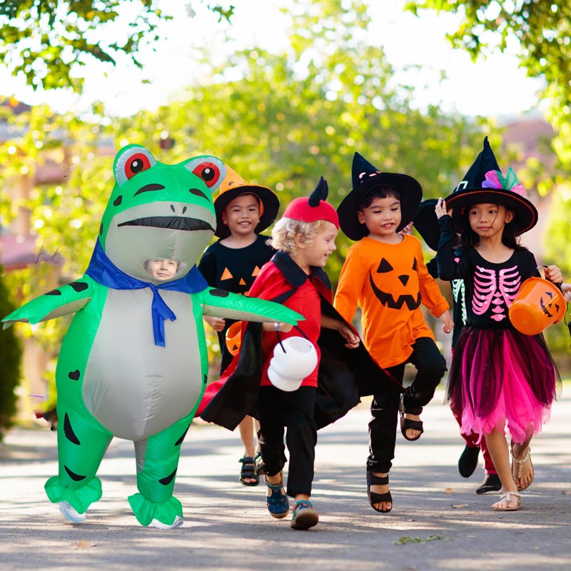 Stegosaurus Inflatable Frog Costume for Kids Halloween Cute Animal Costumes Funny Blow Up Suit for Boys Girls Cosplay Party - Image 4